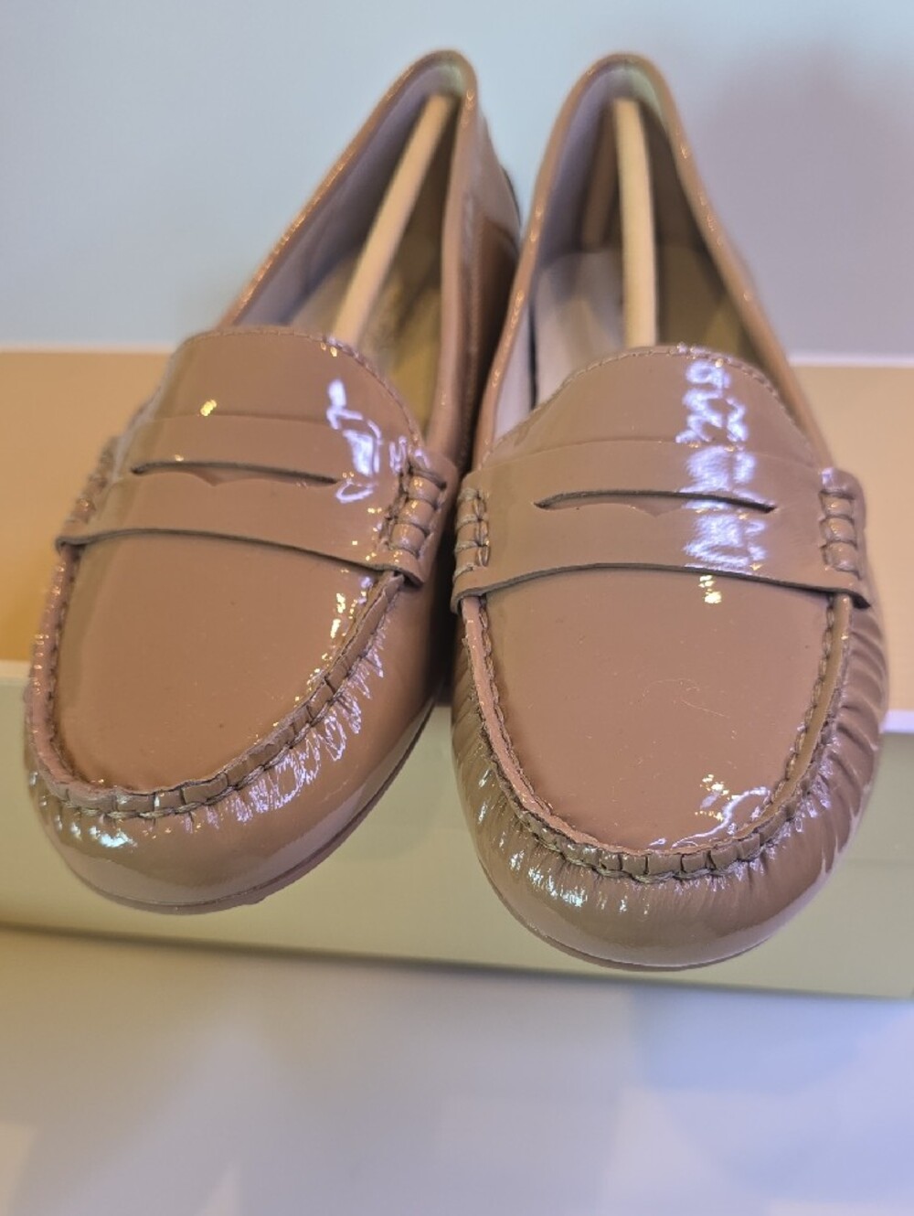 Michael Kors Daisy Loafers in Nude Beige/Tan - Picture 3 of 8